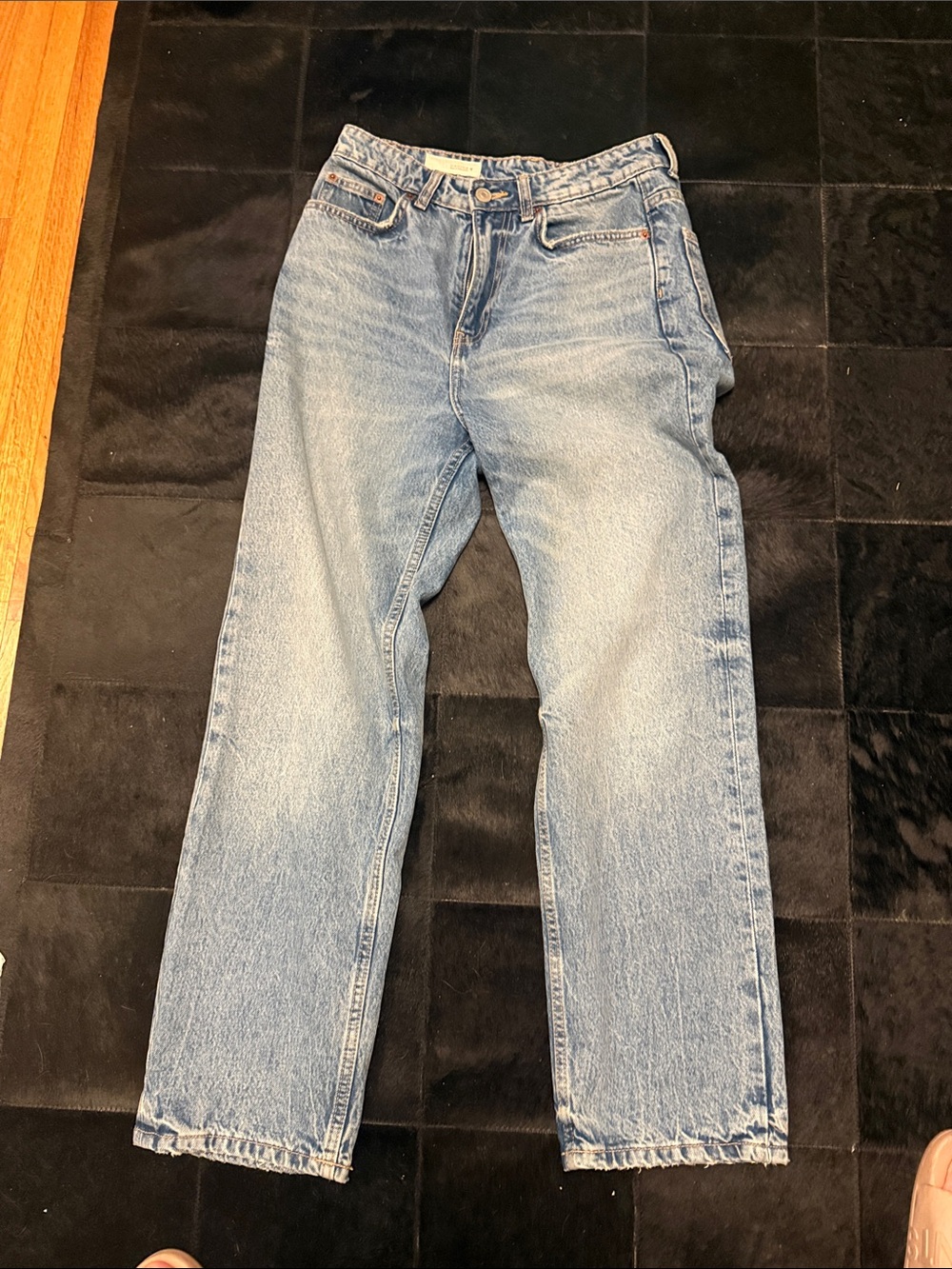 Zara Light Blue Straight Leg Women's Jeans